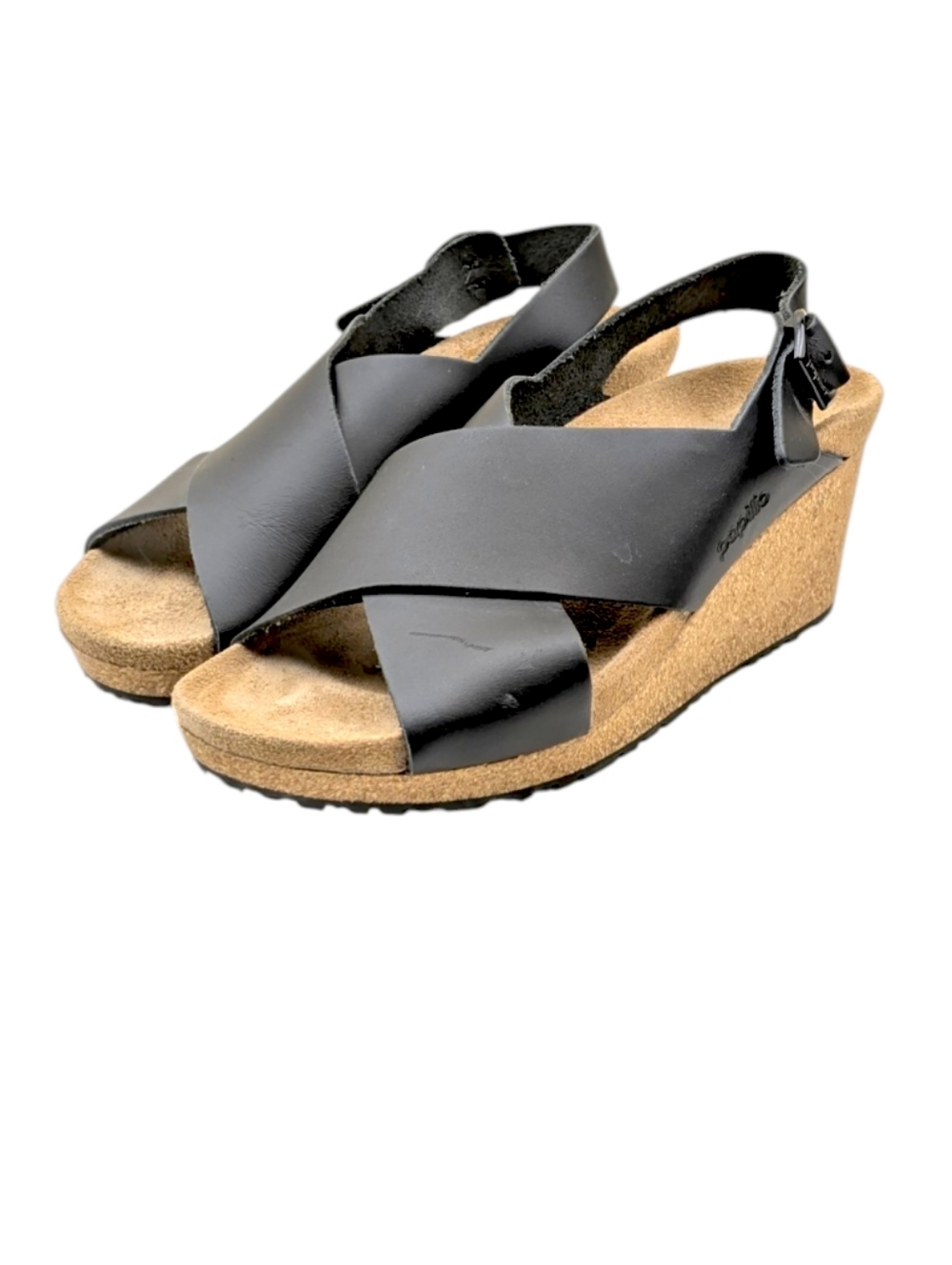 Papillio by Birkenstock Samira Wedge Sandal Black Leather EU 36 US 5  S4077 - Picture 7 of 11